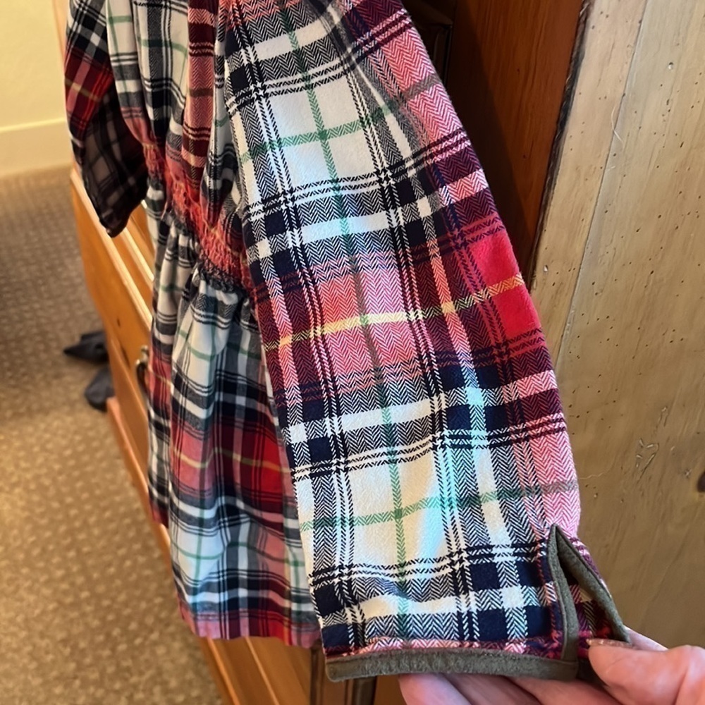 Hanna Andersson Girl’s Red Plaid Flannel Dress Size 5 Preloved - Picture 5 of 7